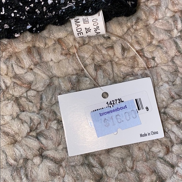 Black and Silver Scarf - Picture 2 of 2